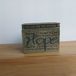 Demdaco Hope Box Lidded Trinket Box by Faith 2005 Bill Stross